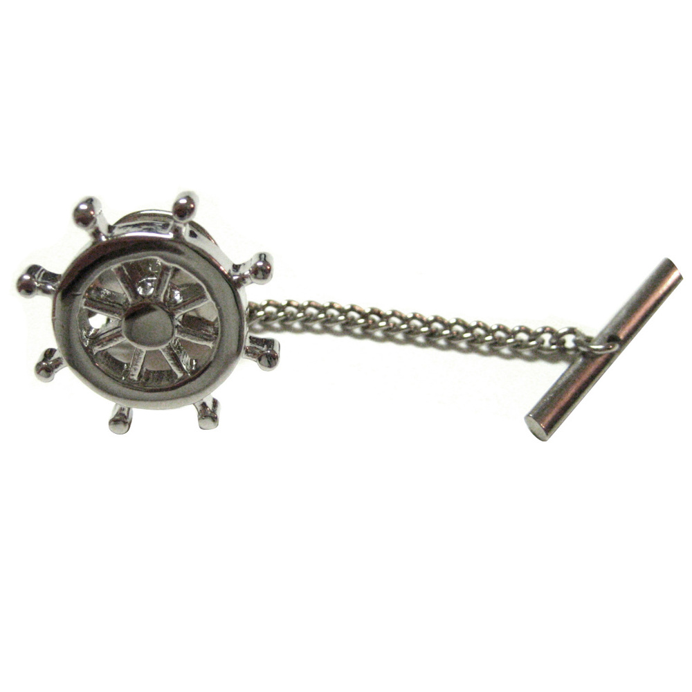 Nautical Ship Steering Wheel Helm Tie Tack